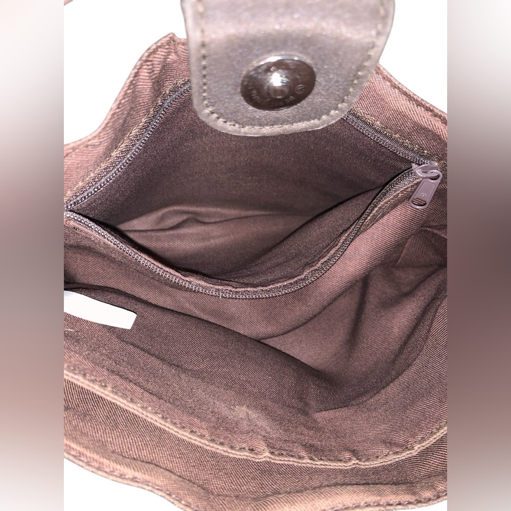 Vintage Y2K DKNY Mini Handheld Tote Bag Brown - Picture 8 of 14